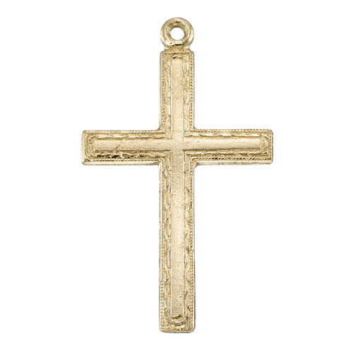 Cross 15.3x25.8mm Charm - Gold Filled