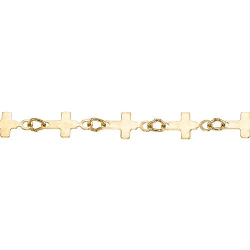 Cross Chain 4 x 6.5mm with one link - Gold Filled